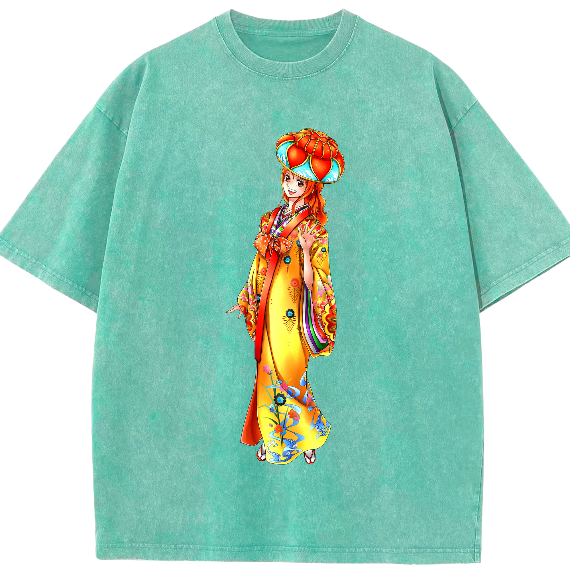 ワンピース ナミ ONE PIECE Nami 綿100% ヴィンテージ風 半袖Tシャツ（フロントプリント）